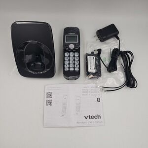 VTech VG131-11 DECT 6.0 Black Cordless Phone‎ With Speakerphone Tested